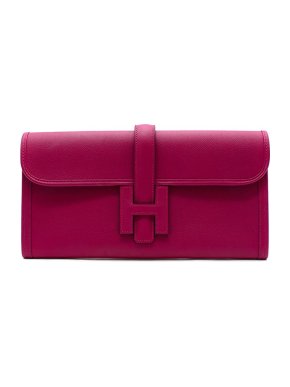 Hermes Jige Elan Rose Pourpre Verso Clutch 29