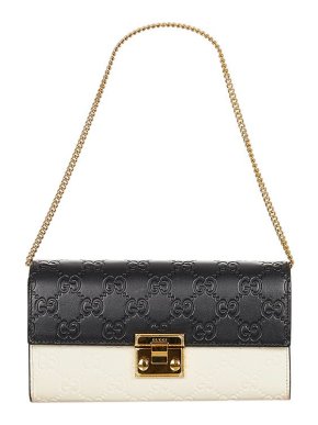 Black & white Guccissima Padlock bag