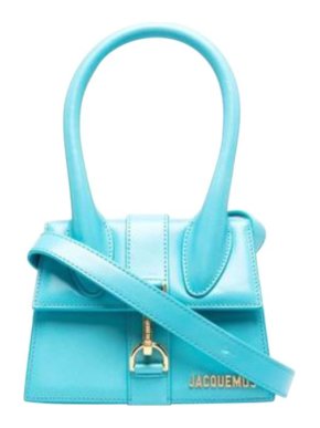 Jacquemus Blue leather Le Chiquito Montaigne mini bag
