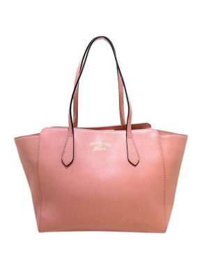 Gucci Pink leather Swing tote bag