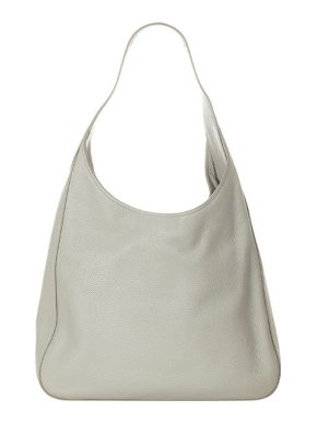 Prada Grey Vitello Daino leather hobo bag