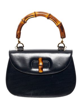 Gucci Black leather Bamboo Night bag