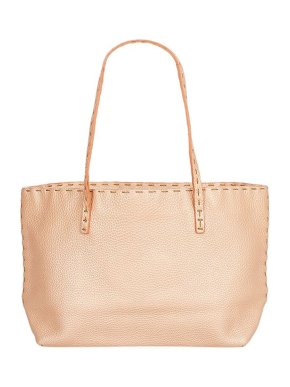 Fendi Pearlescent pink leather Selleria tote bag
