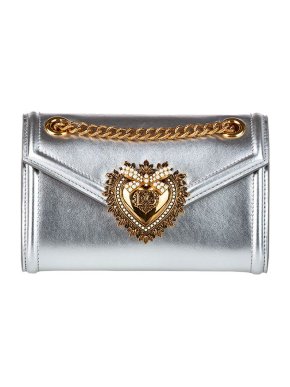 Dolce & Gabbana Silver leather small Devotion bag