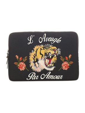 Gucci Black printed L'Aveugle Par Amor clutch bag