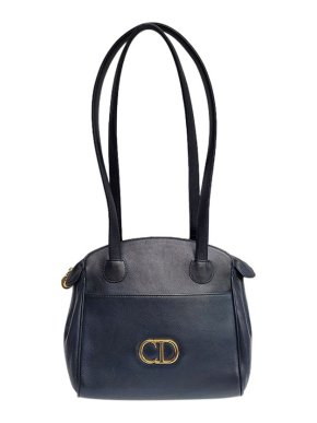 Dior Vintage navy leather bag