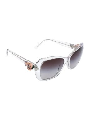 Dolce & Gabbana Floral Embellished Clear Sunglasses