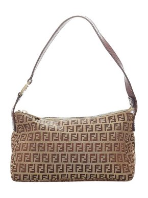 Fendi Vintage Zucchino canvas baguette