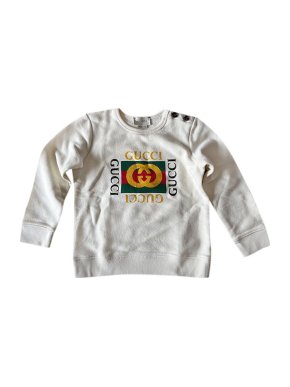 Gucci Cream cotton jersey logo sweatshirt