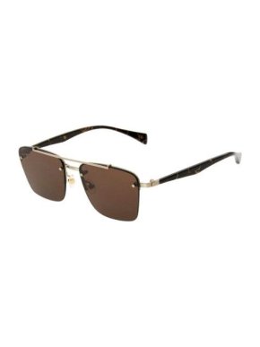 Yohji Yamamoto Y's silver tone metal & havana acetate sunglasses