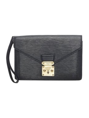 Louis Vuitton Black Epi leather Sellier Dragonne clutch bag