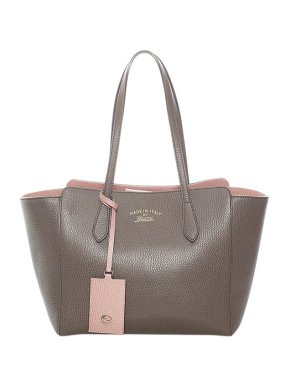 Gucci Grey leather Swing tote bag