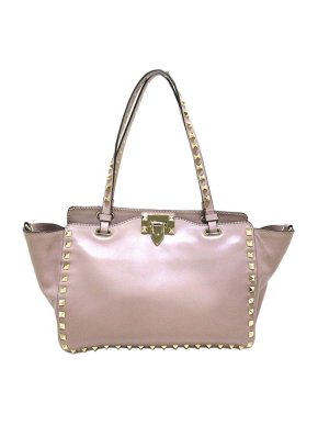 Valentino Garavani Poudre leather Rockstud tote bag
