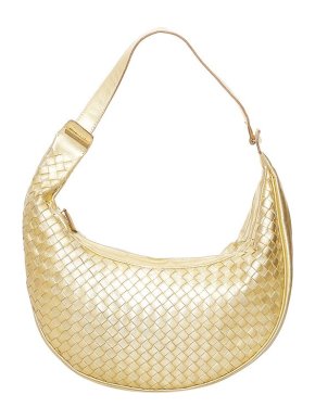Bottega Veneta Gold Intrecciato leather hobo bag