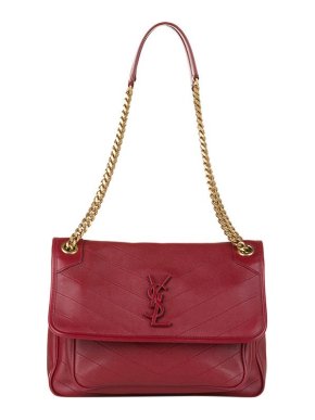 Saint Laurent Burgundy leather Niki bag