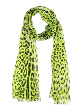 Dolce & Gabbana Neon yellow leopard print silk shawl