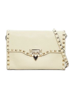 Valentino Garavani Ivory leather Rockstud crossbody bag