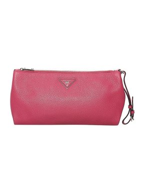Prada Pink Vitello Daino leather clutch bag