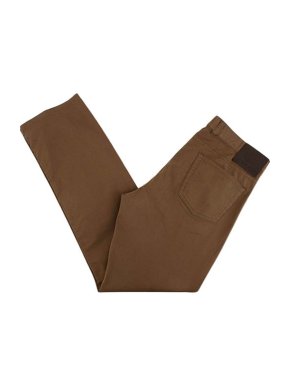 Canali taupe brushed cotton chino trousers