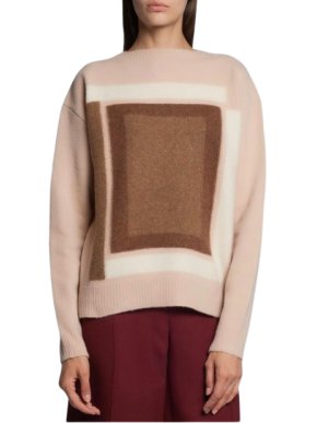Dior Light pink square intarsia knit cashmere jumper 1