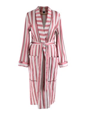 Burberry Pink candystripe satin lounge robe