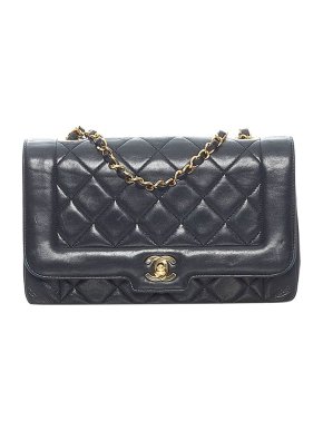 Chanel Diana Flap Lambskin Leather Crossbody Bag