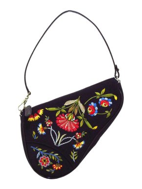 Dior Floral Embroidered Saddle Bag