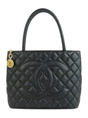 Chanel Medallion Caviar Leather Tote Bag