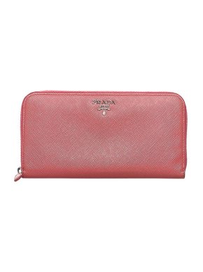 Prada Pink Saffiano leather long wallet