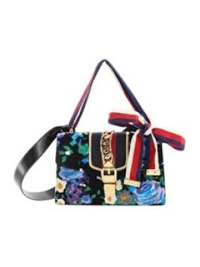 Gucci Floral velour small Sylvie bag