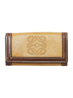 Loewe Vintage tan leather Anagram embossed key holder