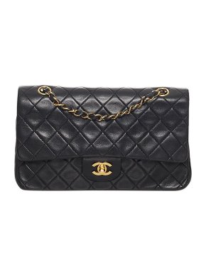 Chanel Black lambskin leather medium Double Flap bag