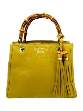 Gucci Yellow leather Bamboo Shopper bag