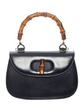 Gucci Black leather Bamboo Night bag