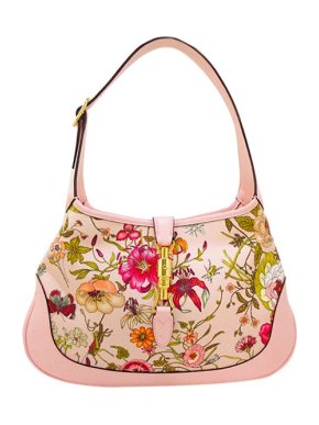 Gucci Flora canvas & pink leather New Jackie bag