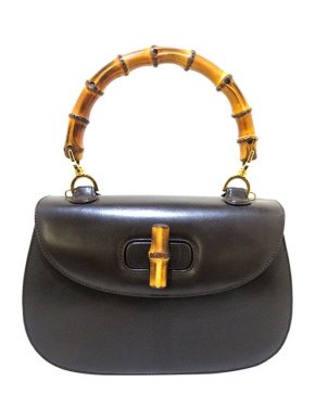 Gucci Black leather Bamboo 1947 small bag