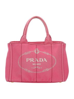 Prada Pink canvas Canapa Logo tote bag