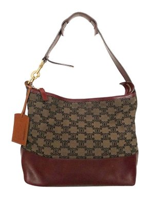 Celine Vintage Macadam canvas & leather bag