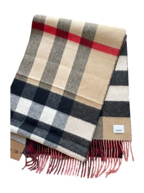 Burberry House check TB cashmere scarf