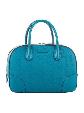 Gucci Blue embossed Bright Boston bag
