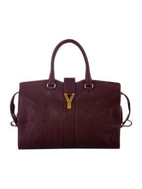 Saint Laurent Purple leather Cabas Chyc Ligne bag