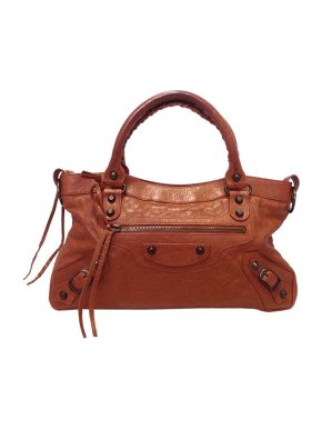 Balenciaga Rust leather Motocross Classic First bag