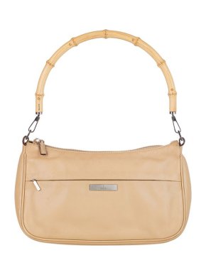 Gucci Vintage beige leather Bamboo baguette
