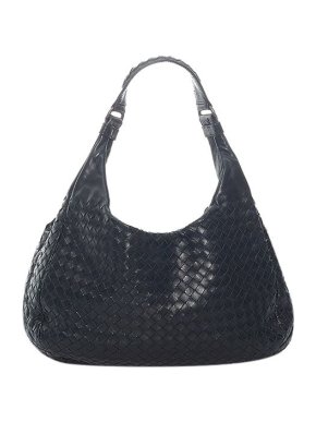 Bottega Veneta Black Intrecciato leather Campana hobo bag