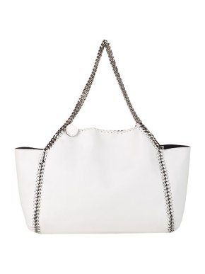 Stella McCartney White Shaggy Deer Falabella tote bag