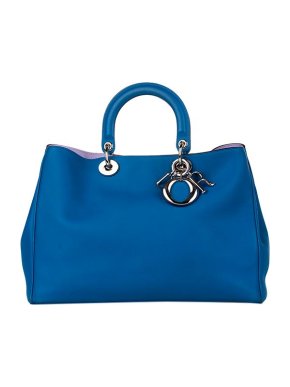 Blue leather Diorissimo tote bag