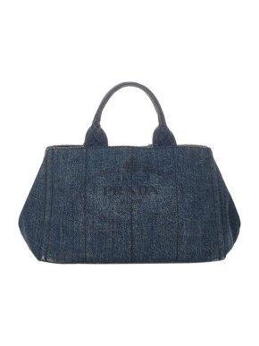 Prada Denim Canapa Logo tote bag