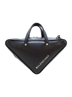 Balenciaga Black leather Triangle Duffle S bag