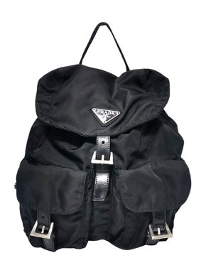 Prada Black nylon Tessuto drawstring backpack