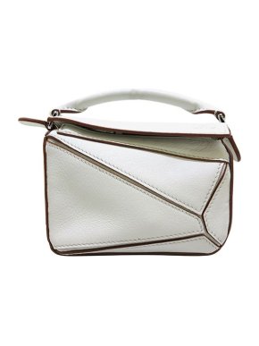 Loewe White leather Puzzle bag